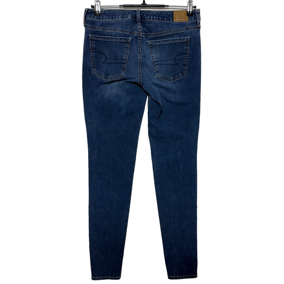 American Eagle Jeans Womens 10 Long Blue 360 Level Stretch Jegging Actual 30X30 - Picture 2 of 10